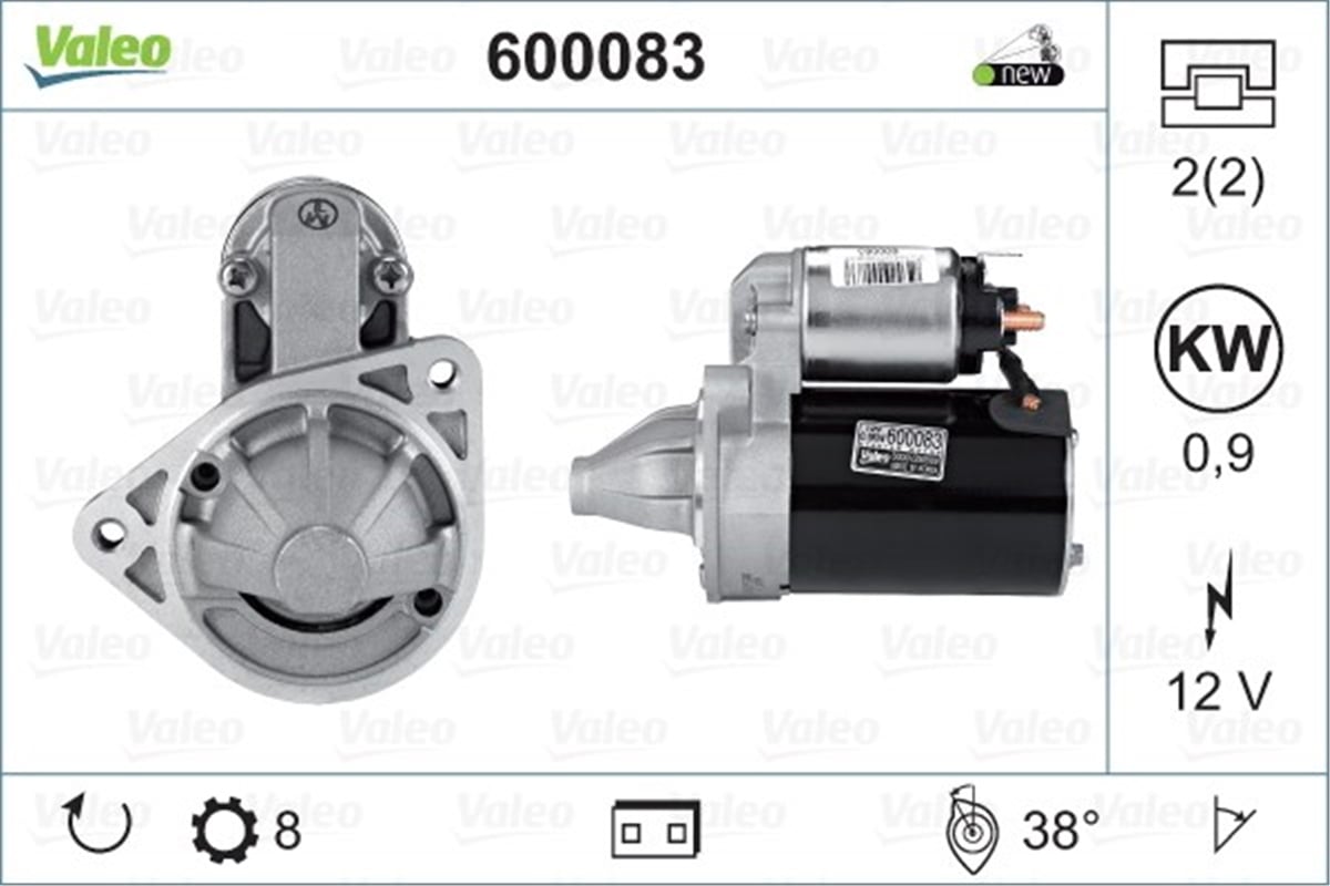 GETZMARŞ MOTORU HYUNDAI ATOS GETZ 1.1 KIA PICANTO 1.0 VALEO 600083VALEOVALEO 600083
