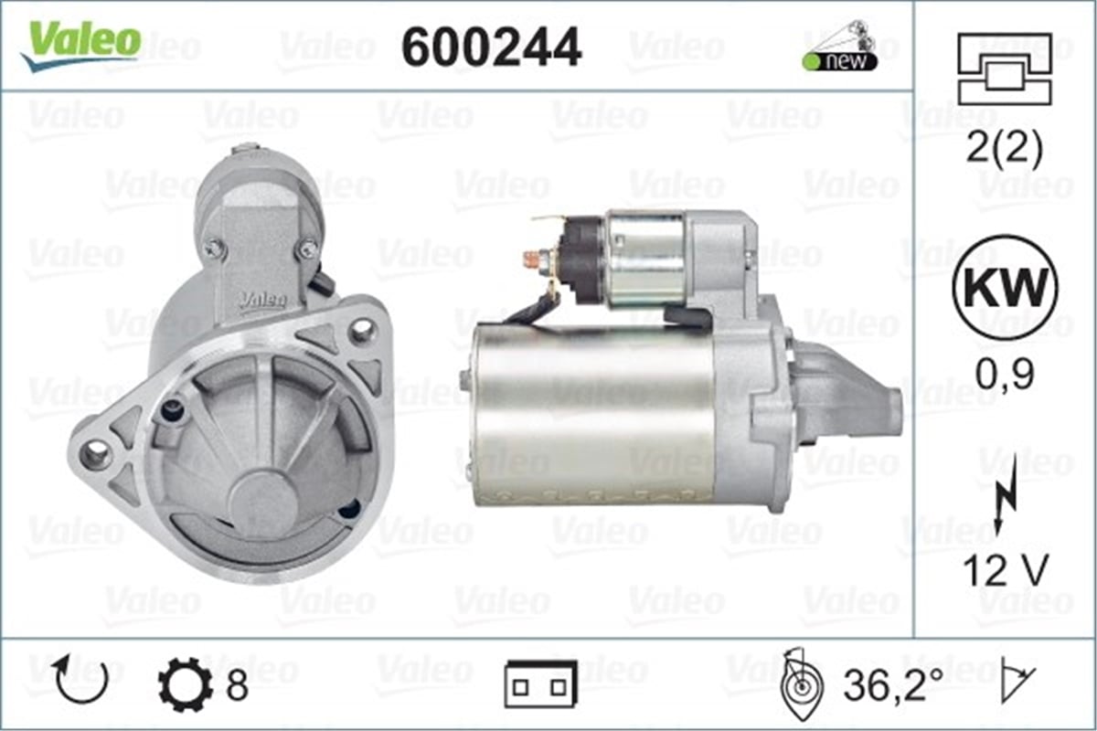 GETZMARŞ MOTORU HYUNDAI GETZ-İ10-KIA PICANTO VALEO 600244VALEOVALEO 600244