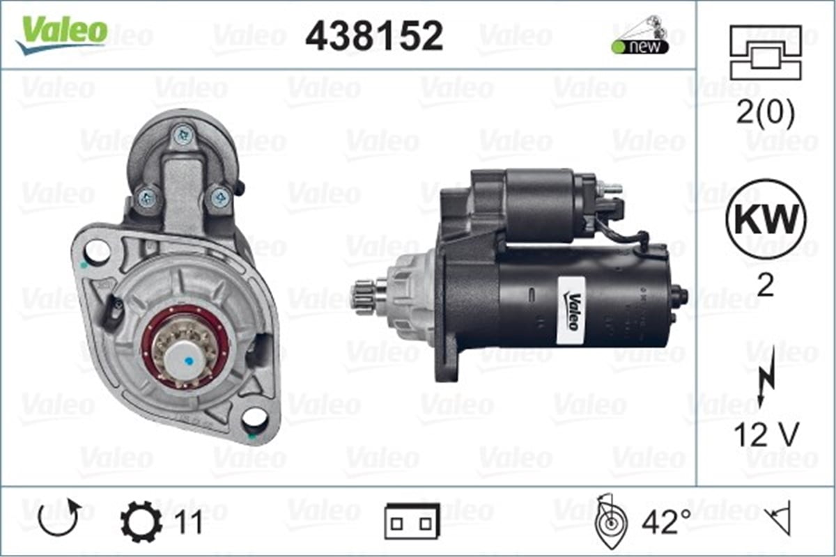 GOLFMARŞ MOTORU A3-GOLF IV-BORA 1.8 TD-1.9 TDI VALEO 438152VALEOVALEO 438152