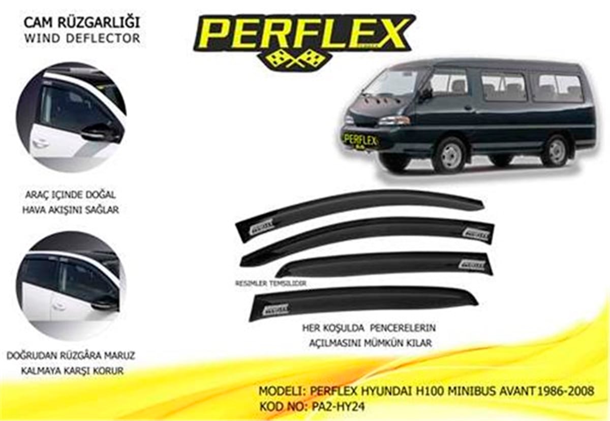 H100CAM RÜZGARLIĞI HYUNDAI H100 MINIBUS AVANT 2003 2 Lİ PERFLEX PA2-HY24PERFLEXPERFLEX PA2-HY24