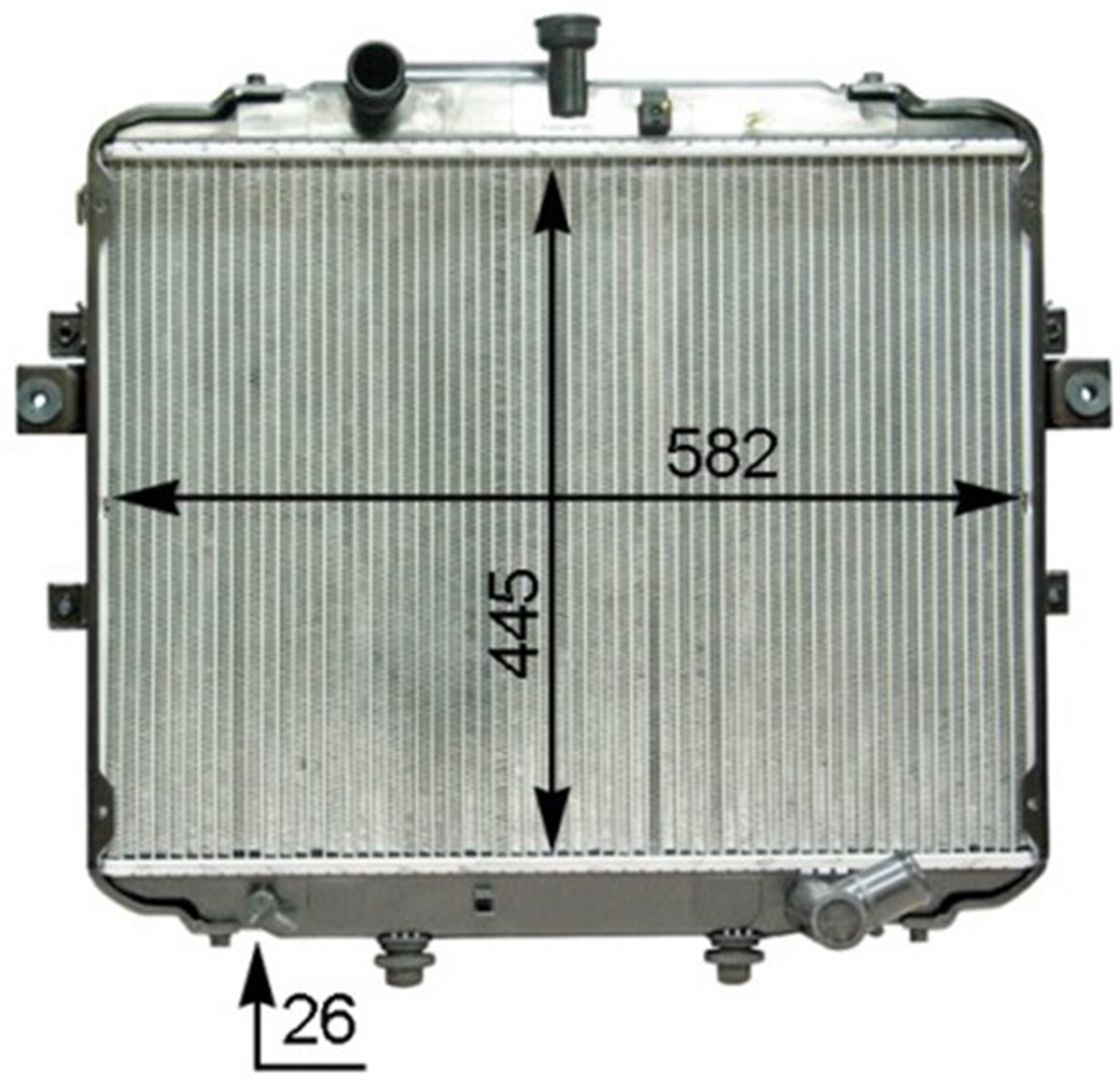 H100RADYATOR BRAZİNG H100 04 AC KLİMASIZ MEK 445X580X26 ORIS BHY086ORISORIS BHY086