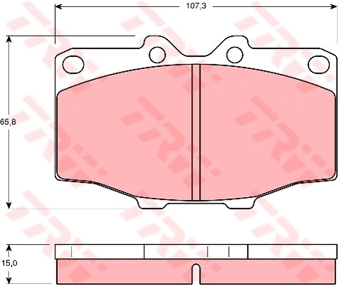 HILUXÖN BALATA LANDCRUISER 2.2 2.4 3.0 3.4 3.6 4.0 2.4D 2.4TD 3.0D 3.0 TD 81-96 HILUX TRW GDB352TRWTRW GDB352