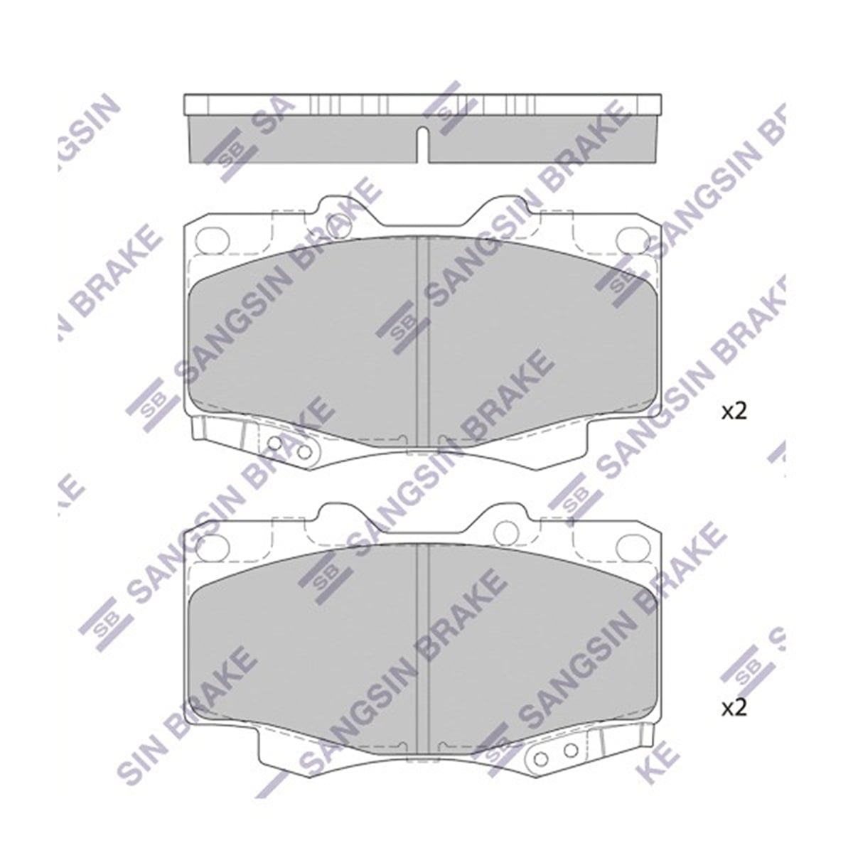 HILUXÖN BALATA TOYOTA HILUX PICKUP 2.5D-4D 4WD 01 GDB3428 SANGSIN SP1375SANGSINSANGSIN SP1375