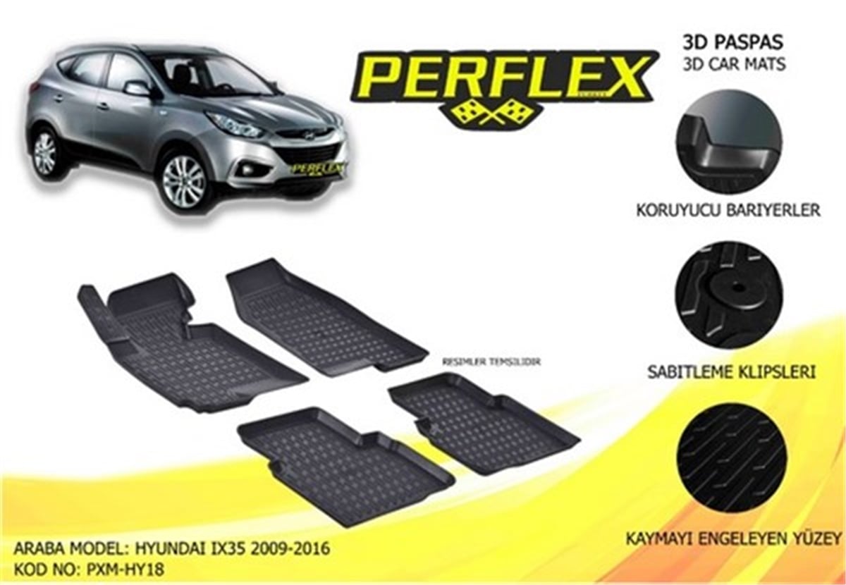 HYUNDAIPASPAS 3D X-MAT HAVUZLU HYUNDAI İX35 11 SİYAH PERFLEX PXM-HY18PERFLEXPERFLEX PXM-HY18