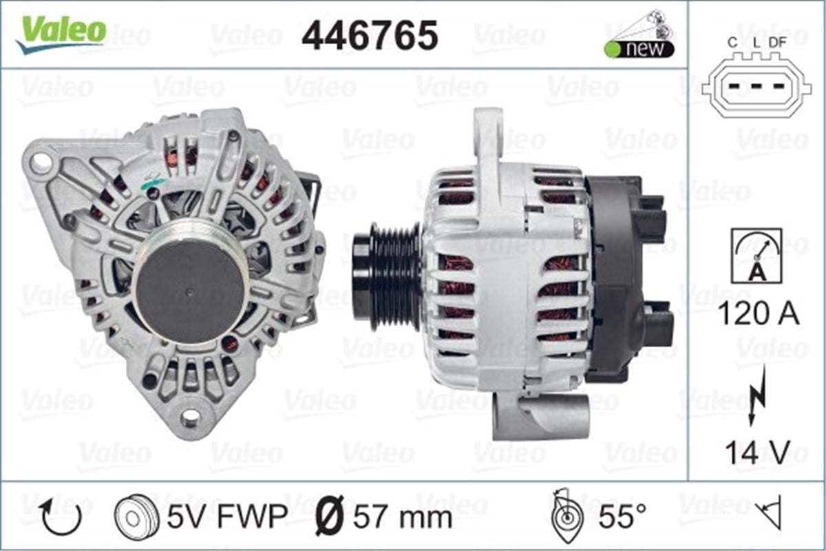 İ20ALTERNATÖR HYUNDAI İ20 VALEO 446765VALEOVALEO 446765