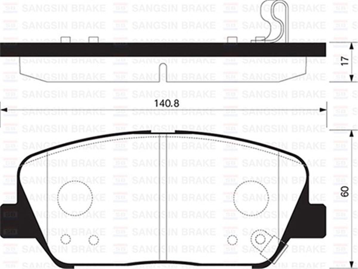 İ30ÖN BALATA HYUNDAI İ30 11 İ30 CW 12 İ30 COUPE 13 KIA CEED 1.4-1.6-1.6 GDİ-1.4 CRDİ-1.6 CRDİ SANGSIN SP1403SANGSINSANGSIN SP1403