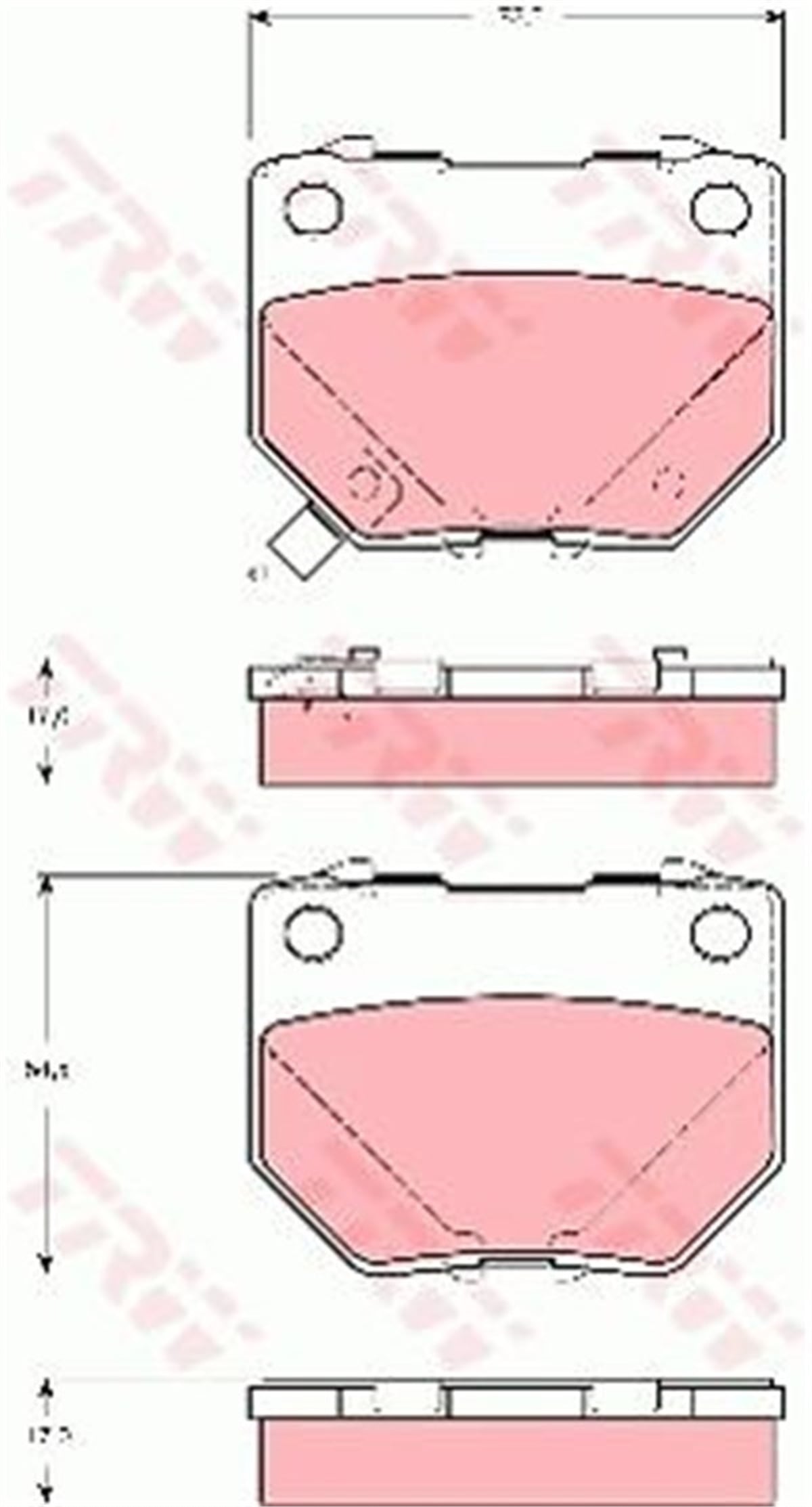 IMPREZAARKA BALATA IMPREZA 00-05 TRW GDB3308TRWTRW GDB3308