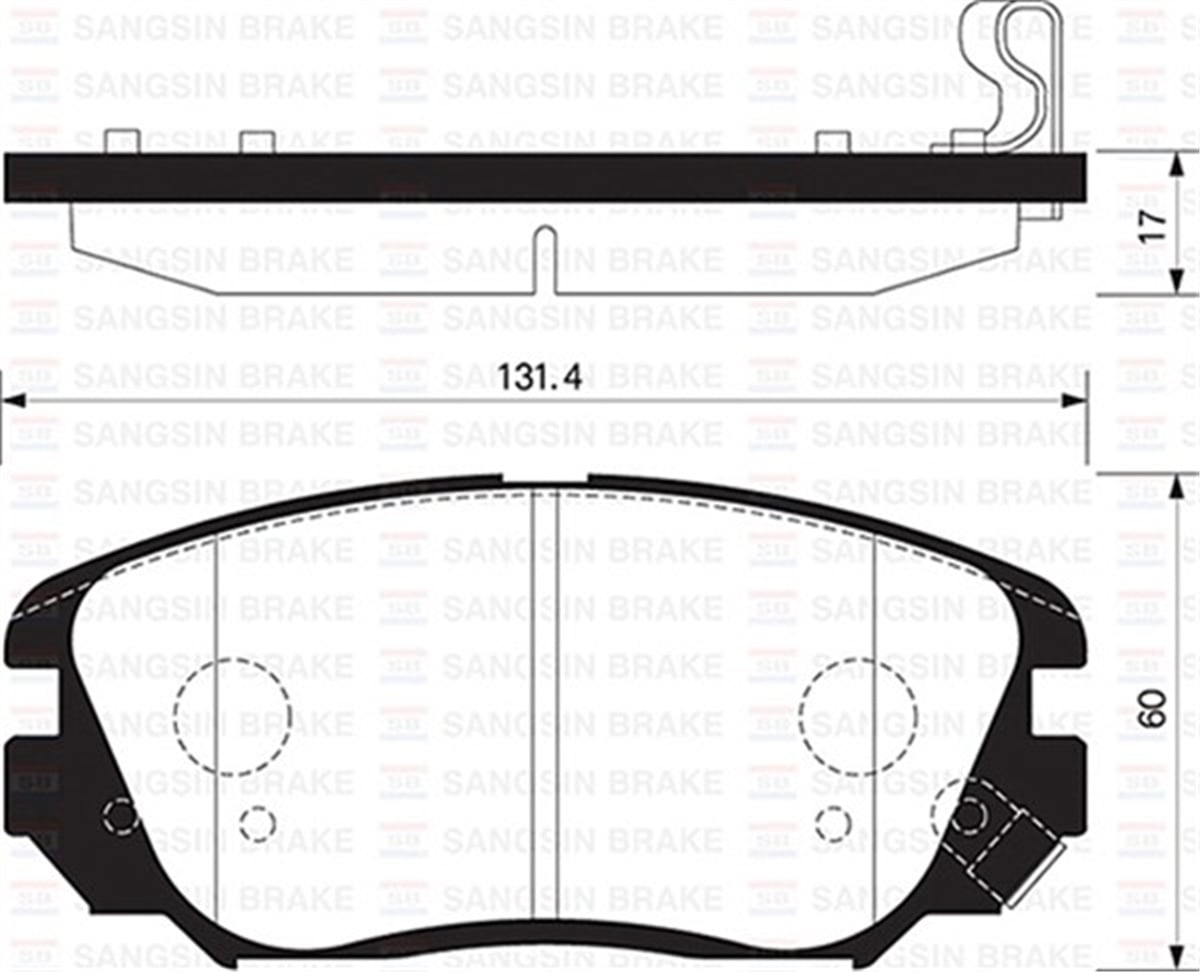 INSIGNIAÖN BALATA INSIGNIA 1.6-1.6T-1.8 08 SAAB 9.5 10 CAMARO 3.6 11 MALIBU 2.0D 2.4 12 GDB1782 SANGSIN SP1402SANGSINSANGSIN SP1402