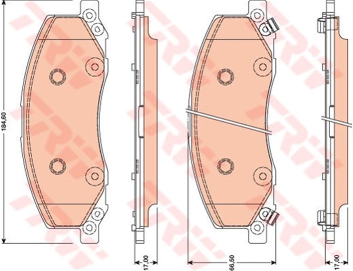 INSIGNIAÖN BALATA INSIGNIA 2.0T-2.8 V6 T-2.0 CDTI 08 13 SAAB 9.5 10 18 JANT TRW GDB1781TRWTRW GDB1781