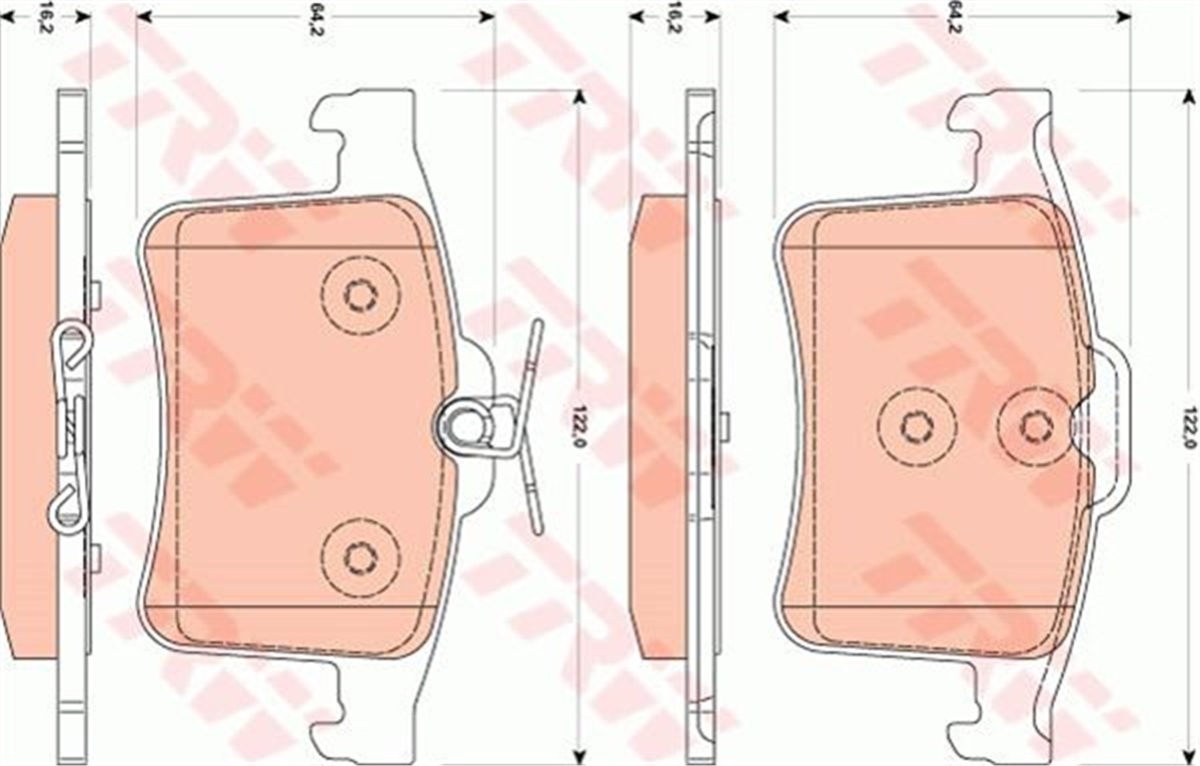 JAGUARARKA BALATA JAGUAR XF 12-15 XJ 09 XK 11-14 TRW GDB1877TRWTRW GDB1877