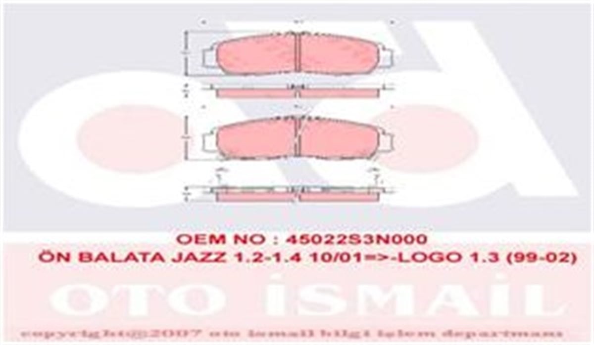 JAZZÖN BALATA HONDA JAZZ 1.2-1.4 10.01 08 LOGO 1.3 99-02 TRW GDB3212TRWTRW GDB3212