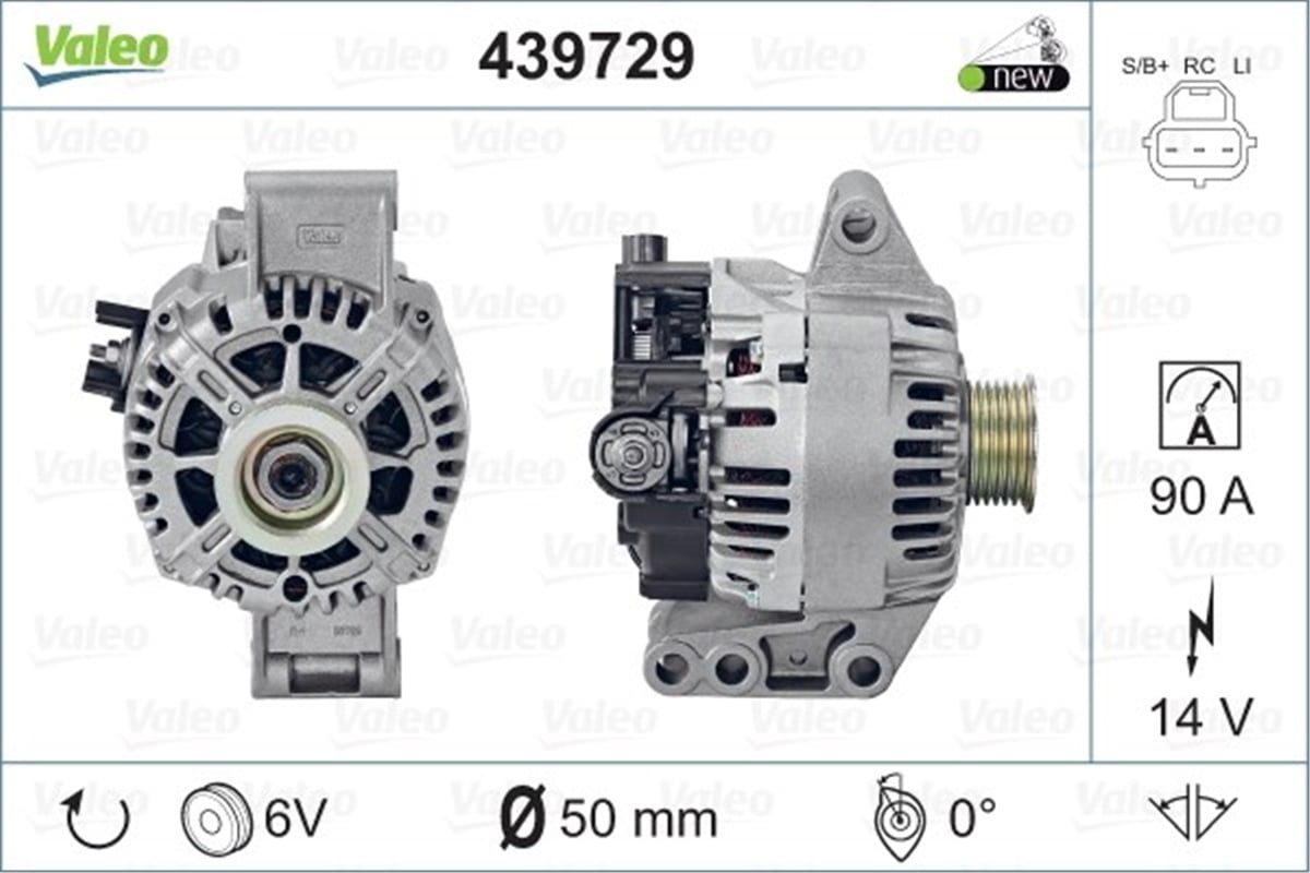 KAALTERNATÖR FORD KA RB 1.3İ VALEO 439729VALEOVALEO 439729