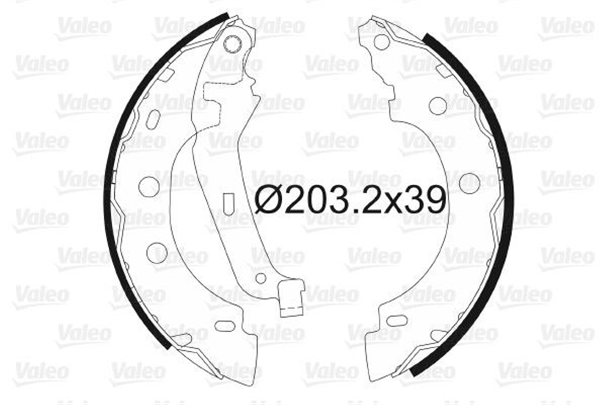 KANGOOARKA PABUÇ BALATA KANGOO 1.2-1.4 ENJ1.6.-1.9D 97 1.5DCİ 01 KUBISTAR 03-09 203X39 VALEO 562642VALEOVALEO 562642