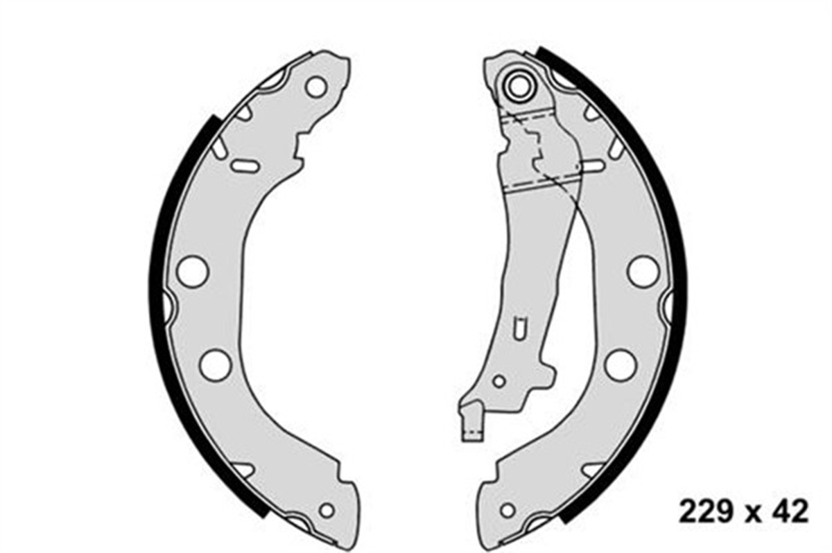 KANGOOARKA PABUÇ BALATA KANGOO 1.2 1.5DCİ 1.6 1.9 97 05 NISSAN PRIMERA 1.6 1.8 2.0TD 96-01 228X42 VALEO 562638VALEOVALEO 562638