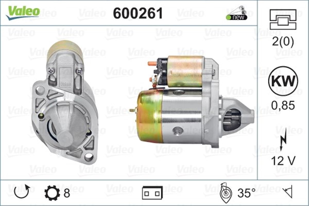 KIAMARŞ MOTORU KIA PRIDE VALEO 600261VALEOVALEO 600261