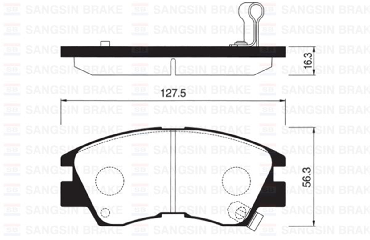 L200ÖN BALATA L200 2.5D 2.5TD 86-96 L300 2.5D 86-06 2.5TD 01-03 PAJERO 2.5TD 2.6 3.0 86-90 GDB729 SANGSIN SP1135SANGSINSANGSIN SP1135