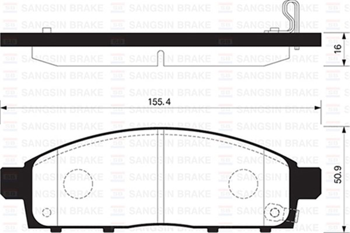 L200ÖN BALATA L200 PİCK-UP 2.5DI-D KBT-KAT 05-10 L200 2.5DI-D 07-10 GDB3435 SANGSIN SP1361SANGSINSANGSIN SP1361
