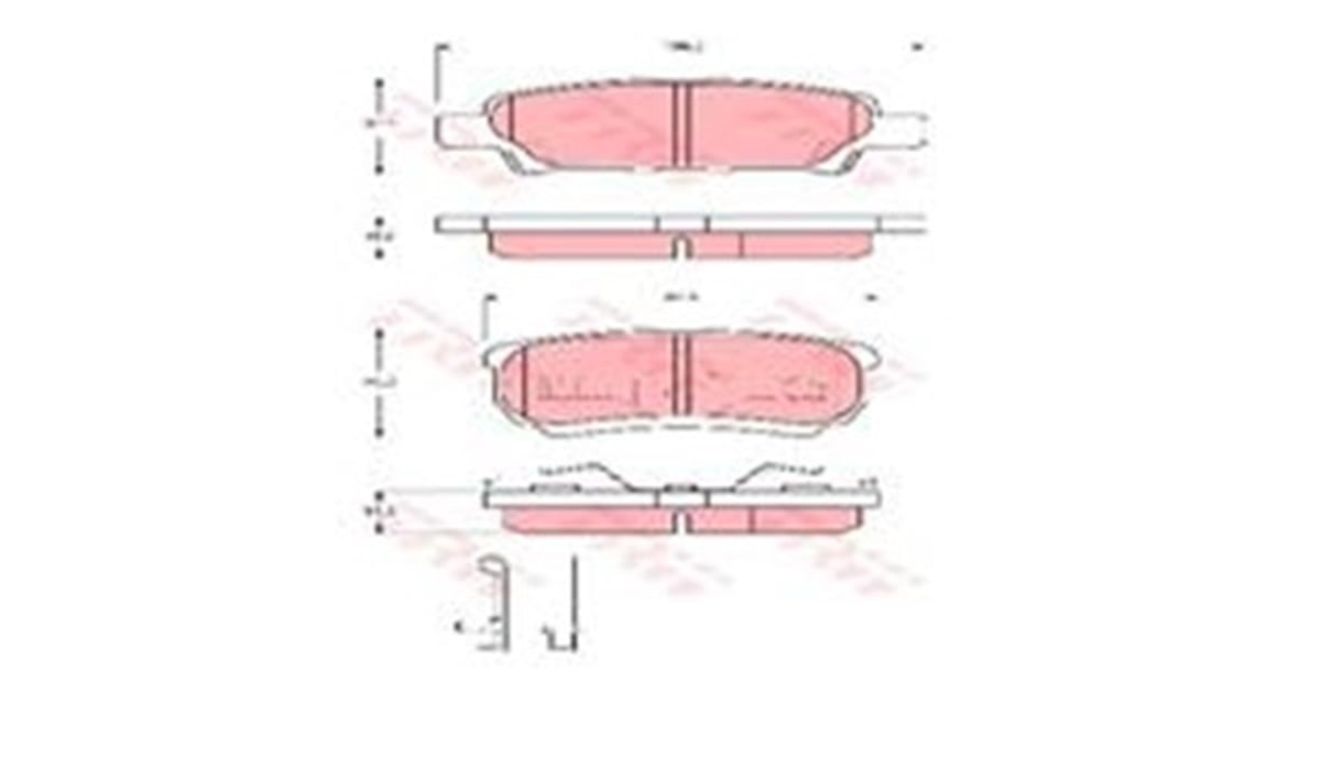 LANCERARKA BALATA OUTLANDER 2.0 4WD-2.4 4WD 03 LANCER ESTATE-WAGON 03 TRW GDB3341TRWTRW GDB3341