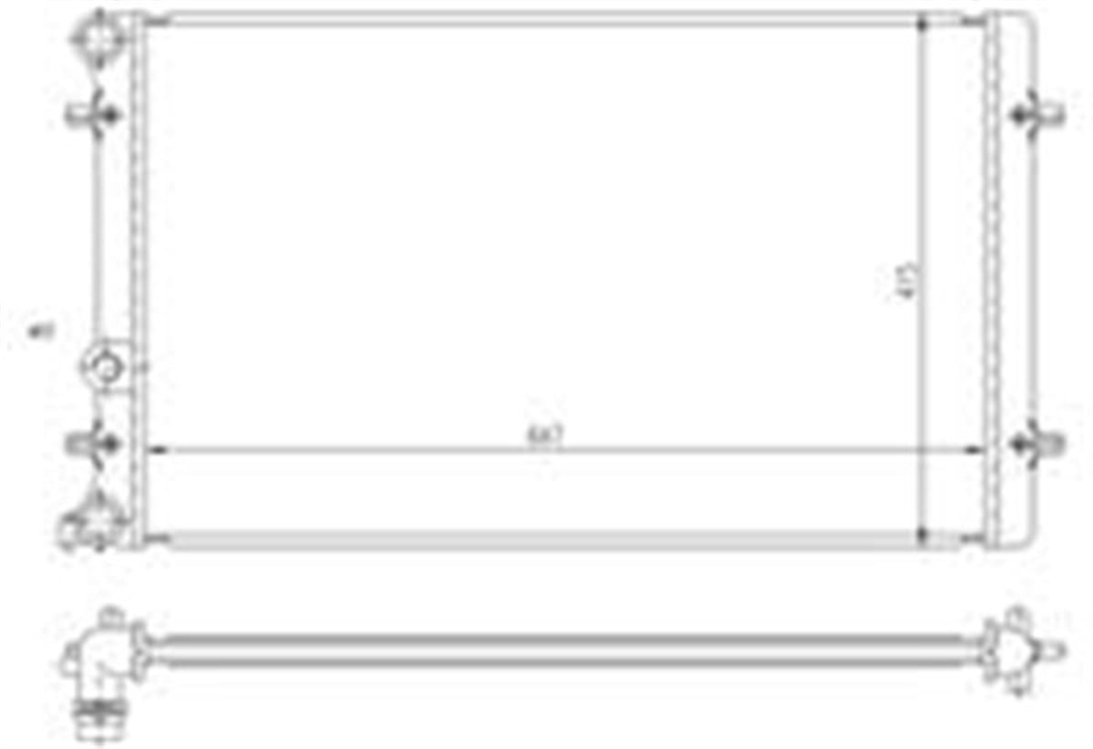 LEONRADYATOR BORA-GOLF IV - A3-TT- LEON-TOLEDO II- OCTAVIA AC KLİMASIZ MEK OTOM 650X415X23 ORIS MVW069ORISORIS MVW069