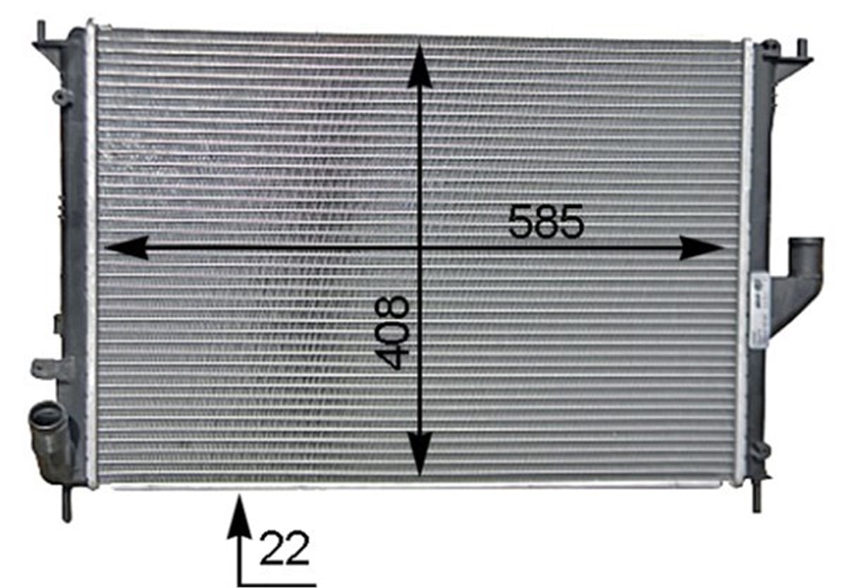 LOGANRADYATOR BRAZİNG SANDERO 08 LOGAN 05 AC 585X408X16 ORIS BDC046ORISORIS BDC046