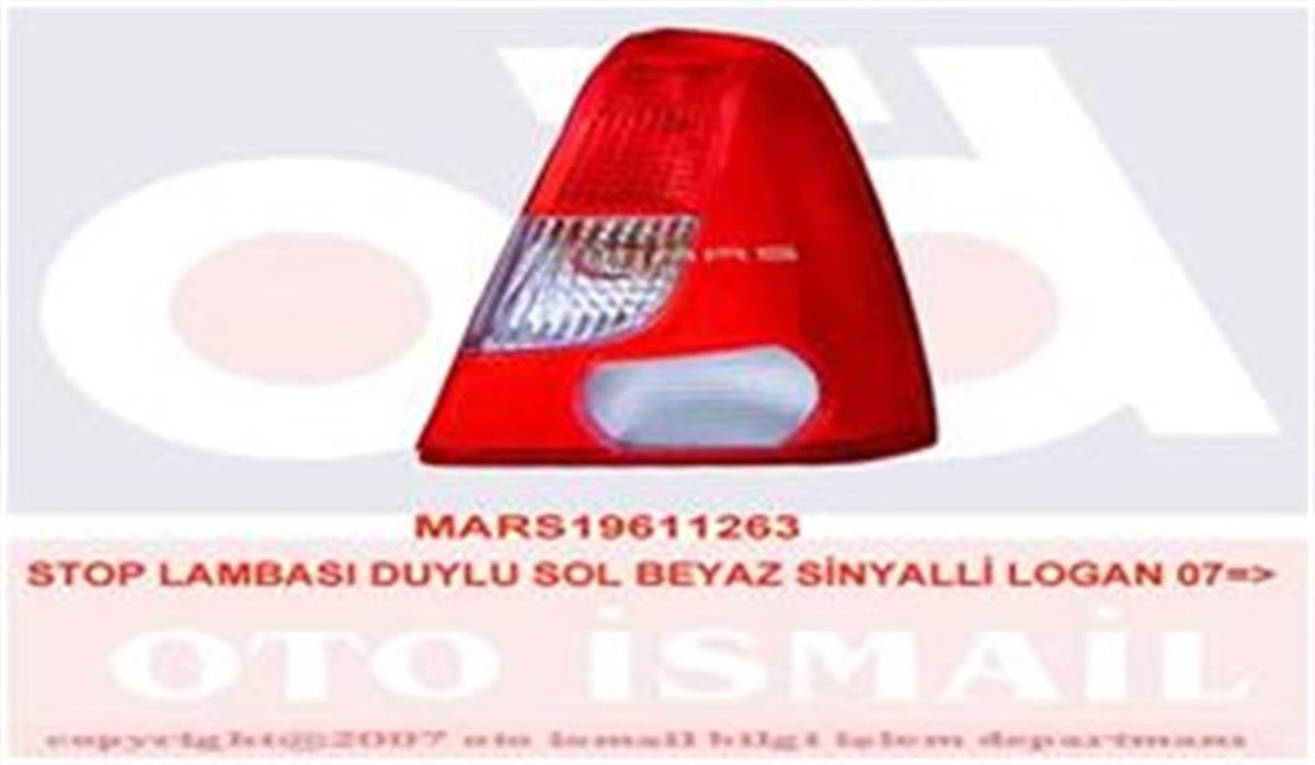 LOGANSTOP LAMBASI DUYLU SOL BEYAZ SİNYALLİ LOGAN SEDAN 07 MARS 611263MARS-MARS 611263