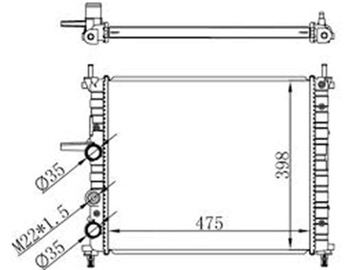 MAREARADYATOR BRAZİNG BRAVO-BRAVA-MAREA 1.2İ-1.4İ-1.6İ 96 MEK. 475X395X22 ORIS BFI004ORISORIS BFI004
