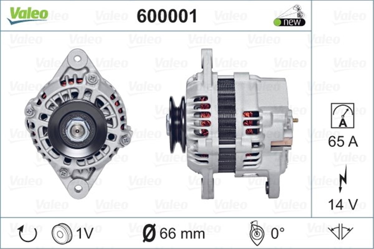 MATIZALTERNATÖR DAEWOO MATIZ VALEO 600001VALEOVALEO 600001