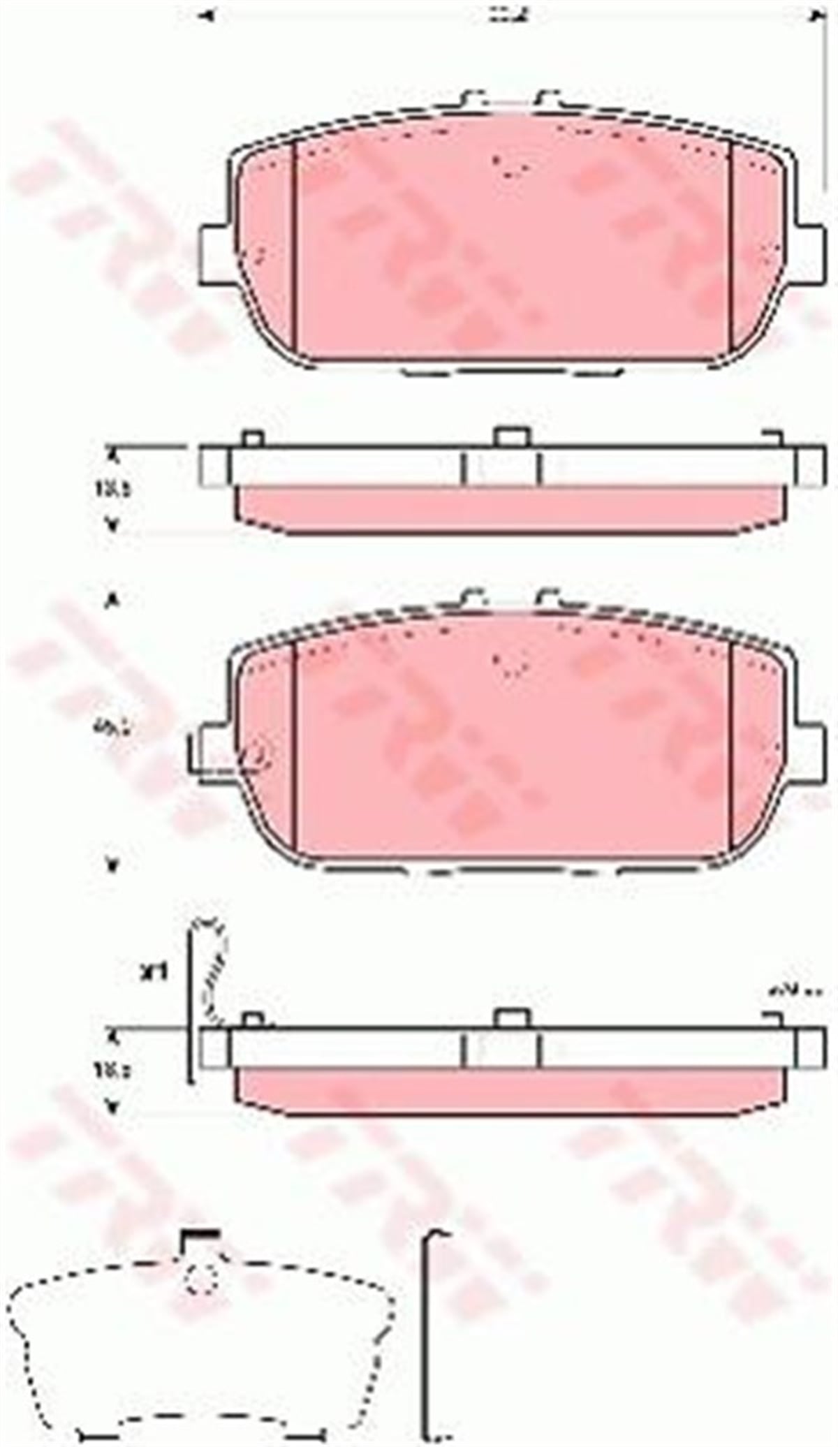 MAZDAARKA BALATA MAZDA MX5 05-14 TRW GDB3402TRWTRW GDB3402