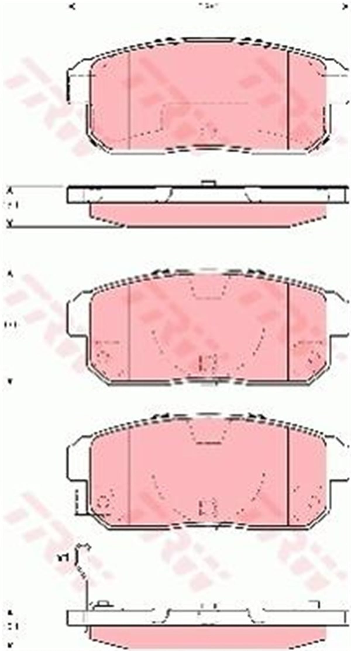MAZDAARKA BALATA MAZDA RX-8 03-12 IGNISI 00-03 TRW GDB3357TRWTRW GDB3357