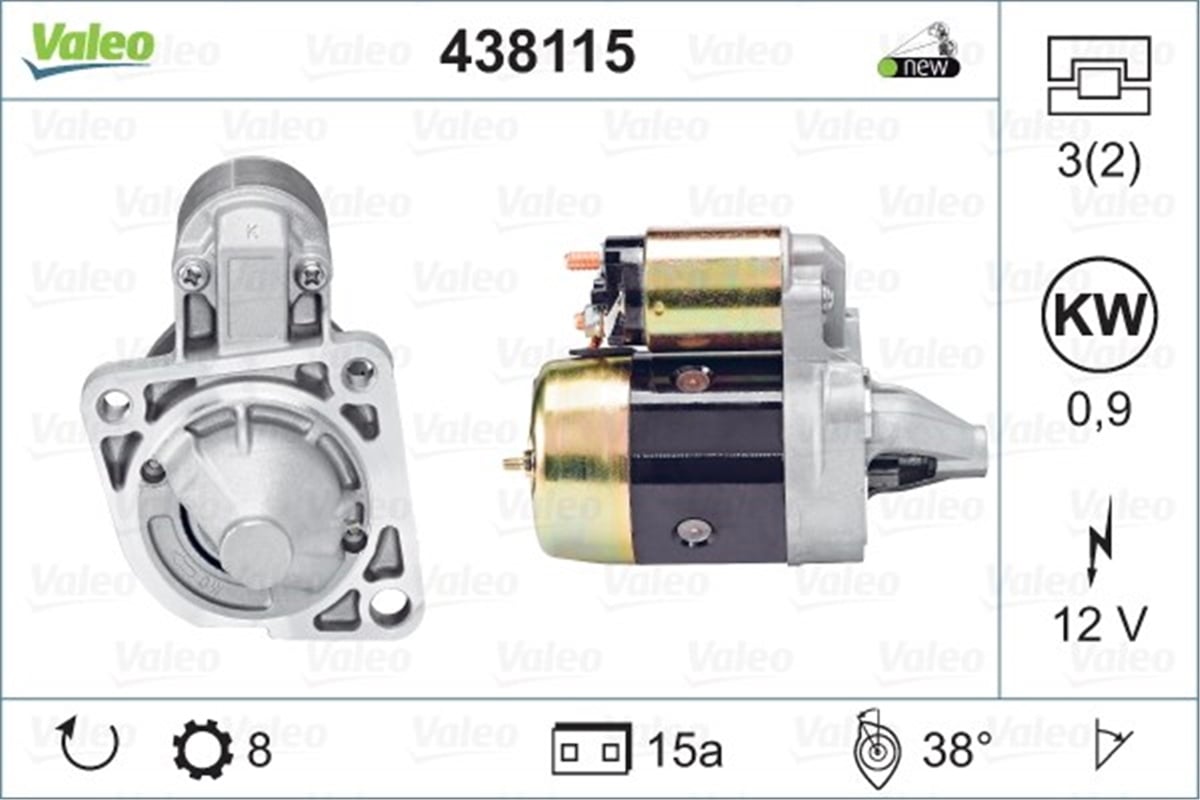 MAZDAMARŞ MOTORU MAZDA MX5 1.6. MX3 1.8 VALEO 438115VALEOVALEO 438115