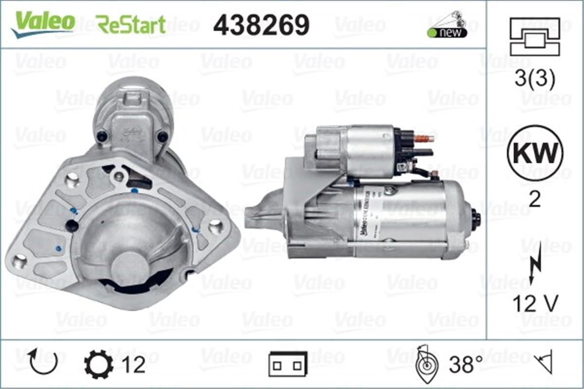 MEGANEMARŞ MOTORU 12V 12DİŞ MEGANE III-SCENIC III-NISSAN QASHQAI 1.6DCİ VALEO 438269VALEOVALEO 438269