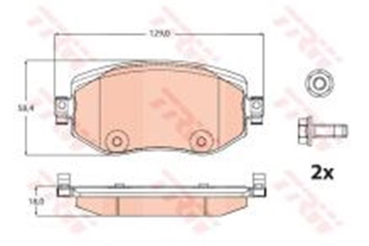 MEGANEÖN BALATA MEGANE IV 15 TRW GDB2175TRWTRW GDB2175