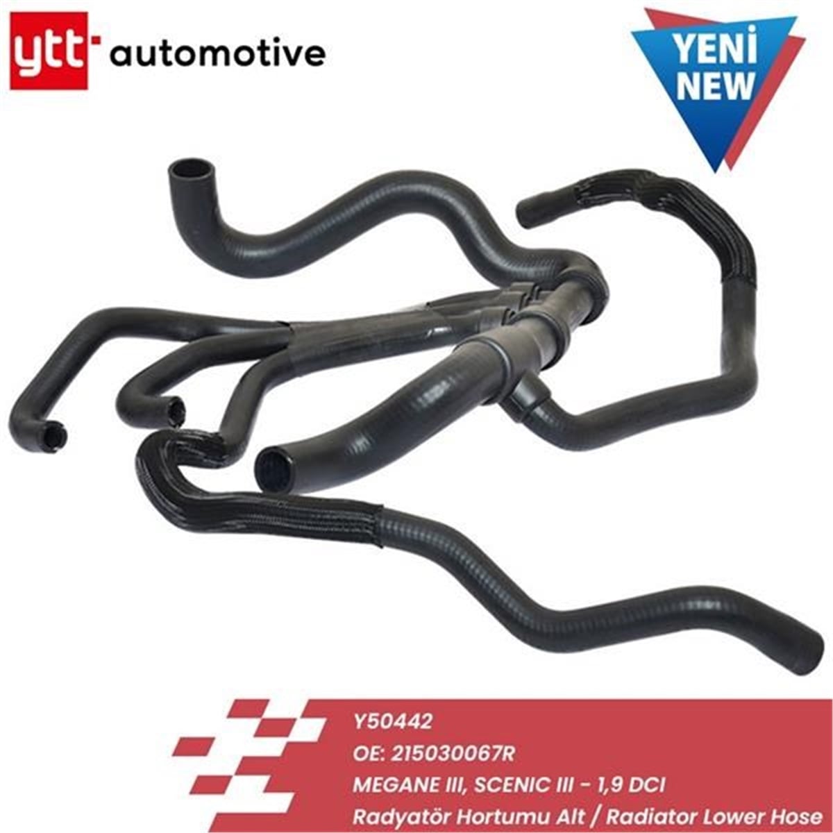 MEGANERADYATOR HORTUMU ALT MEGANE III-SCENIC III 1.9 DCI 08- YTT 50442YTTYTT 50442