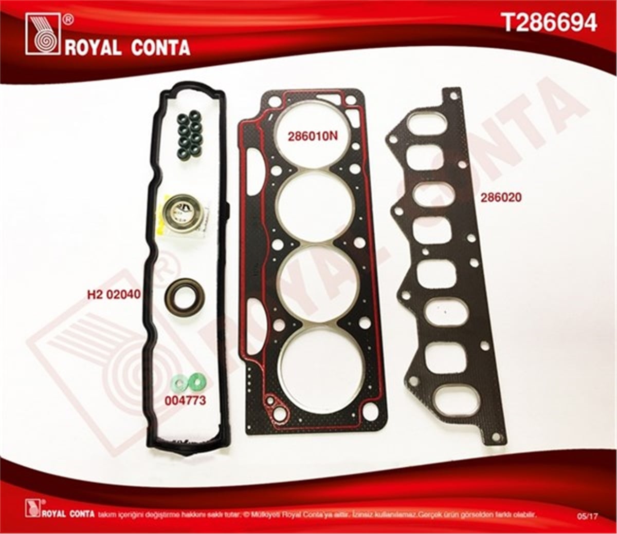 MEGANEÜST TAKIM CONTA SKT KEÇELİ LGN 1.8-2.0-MEGANE 2.0 L F3R ROYAL T286694ROYALROYAL T286694