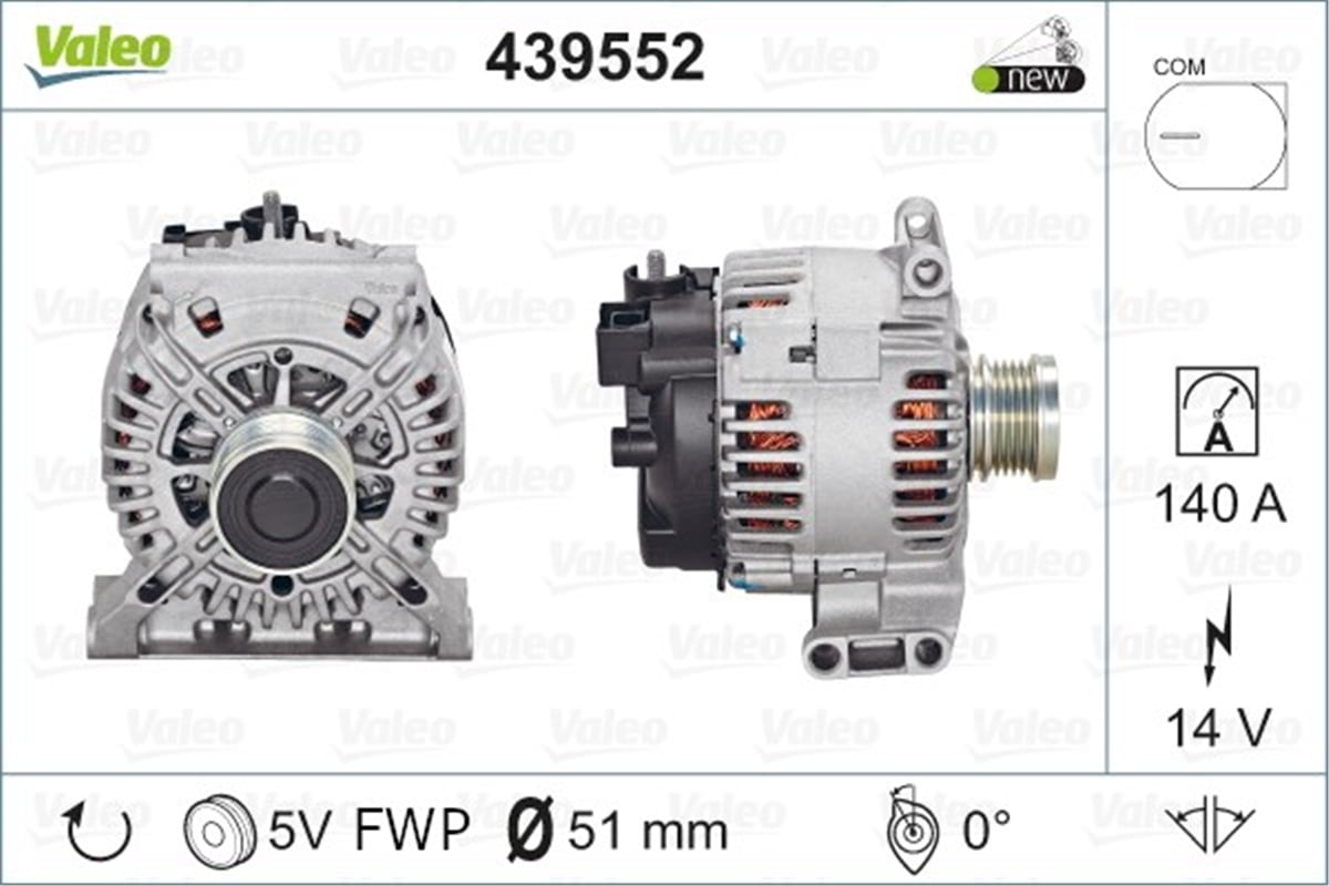 MERCEDESALTERNATÖR MERCEDES A CLASS VALEO 439552VALEOVALEO 439552