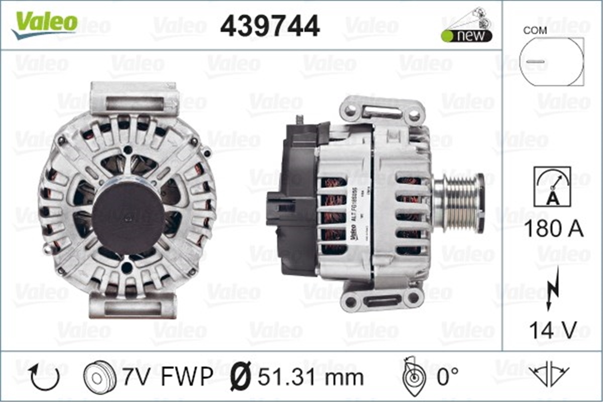 MERCEDESALTERNATÖR MERCEDES OM642 VALEO 439744VALEOVALEO 439744