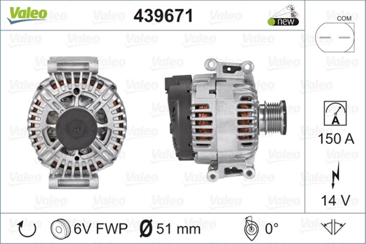 MERCEDESALTERNATÖR MERCEDES VALEO 439671VALEOVALEO 439671