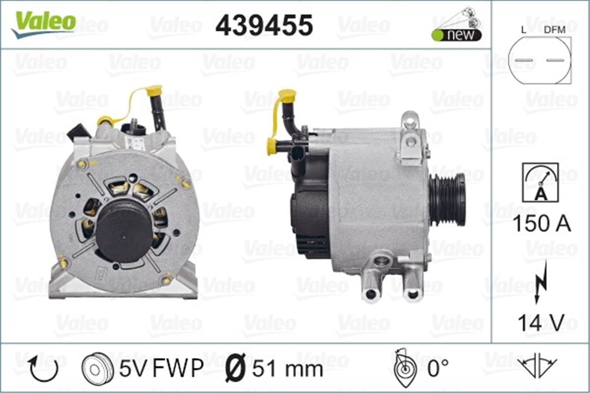 MERCEDESALTERNATÖR SG15L026 MERCEDES VALEO 439455VALEOVALEO 439455
