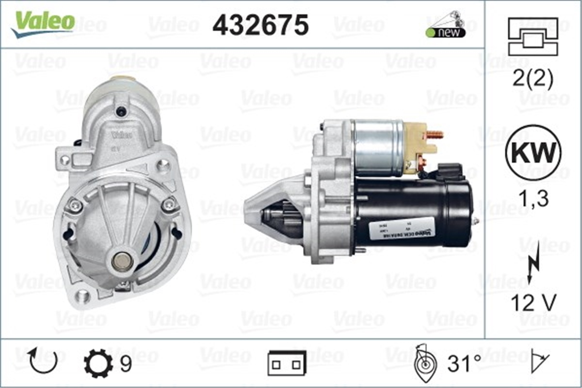MERCEDESMARŞ MOTORU D6RA168 MERCEDES - VAG - SSANGYONG VALEO 432675VALEOVALEO 432675