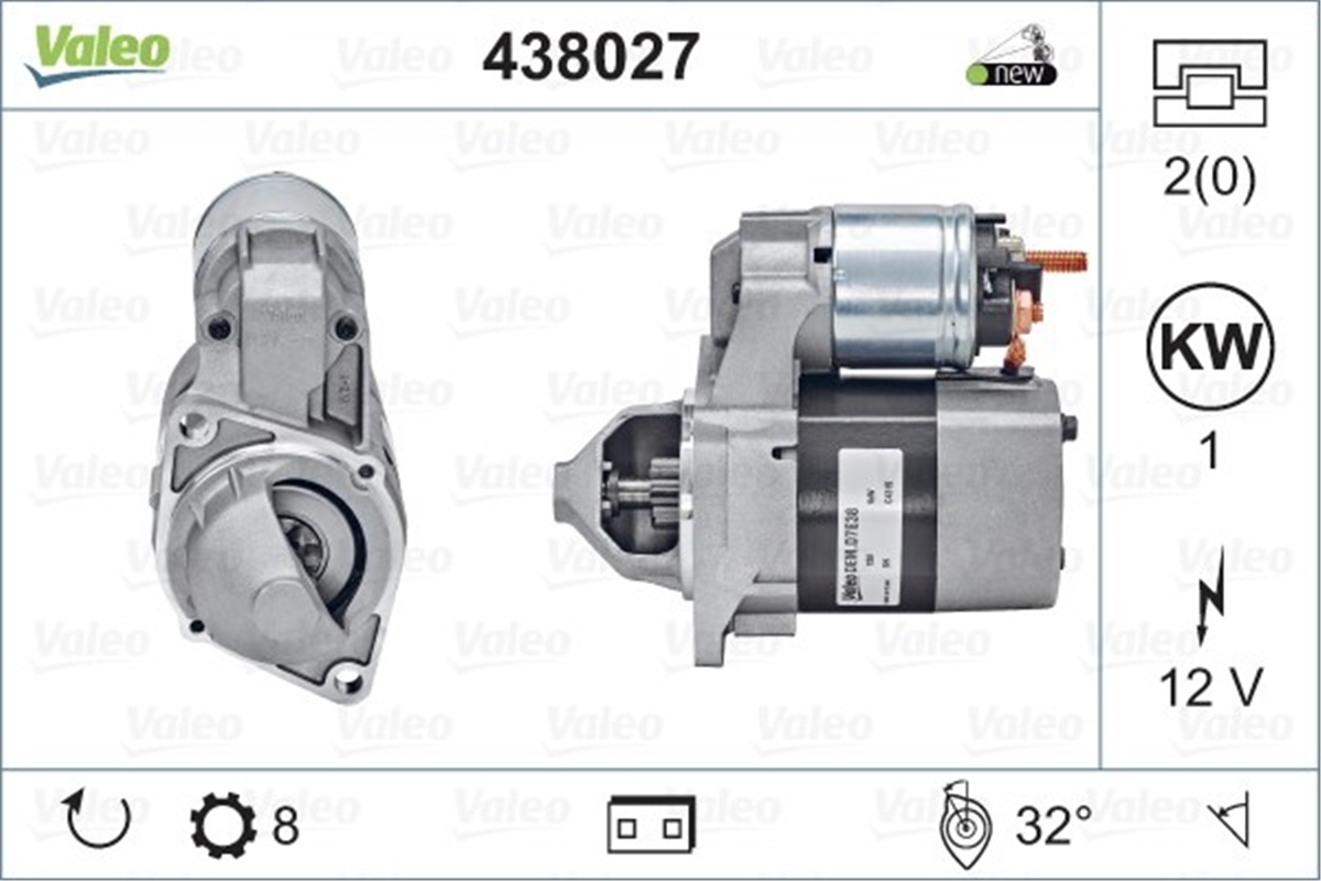 MERCEDESMARŞ MOTORU MERCEDES CLASSE A VALEO 438027VALEOVALEO 438027