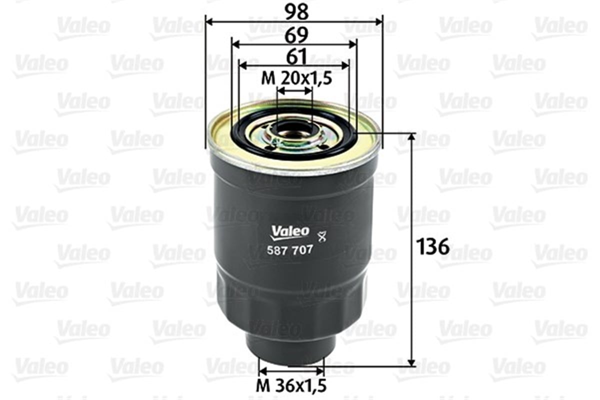 MITSUBISHIYAKIT FİLTRESİ MAZOT MITSUBISHI L 200 2.5 D VALEO 587707VALEOVALEO 587707