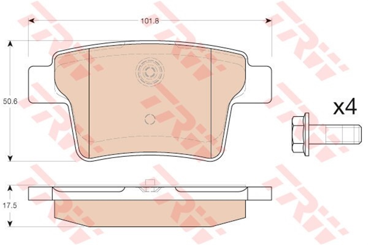 MONDEOARKA BALATA MONDEO 2.2 TDCİ 04-07 JAGUAR X-TYPE CF1 2.0 V6-2.5 V6 3.0 V6 2.0D-2.2D 01-09 TRW GDB1988TRWTRW GDB1988