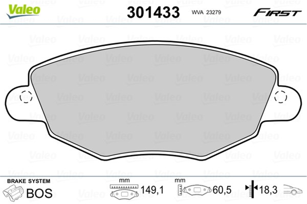 MONDEOÖN BALATA MONDEO 11.2000 8.2007 JAGUAR X-TYPE 2001 2009 VALEO 301433VALEOVALEO 301433