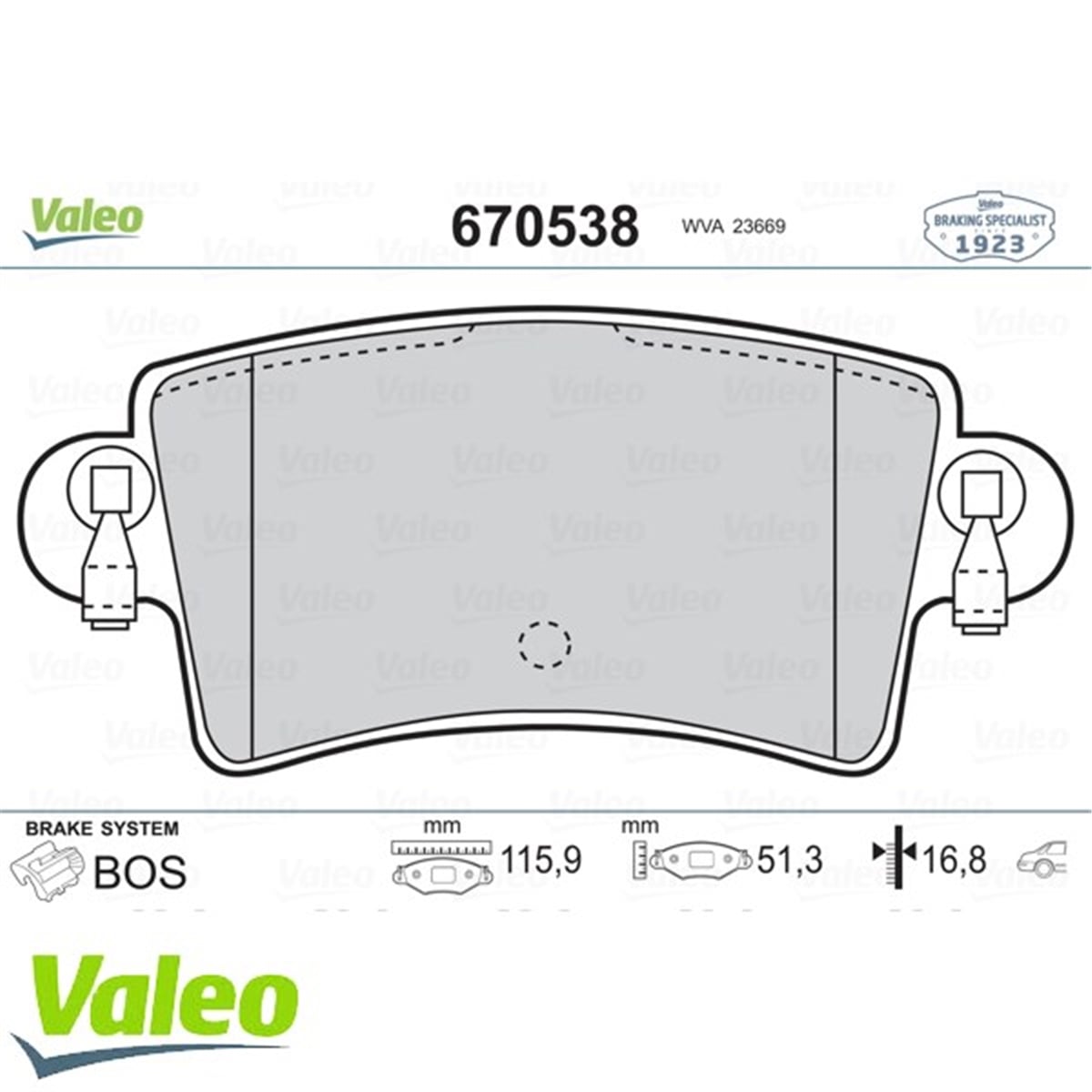 MOVANOARKA BALATA MASTER MOVANO II III 01 NS INTERSTAR 02 VALEO 670538VALEOVALEO 670538