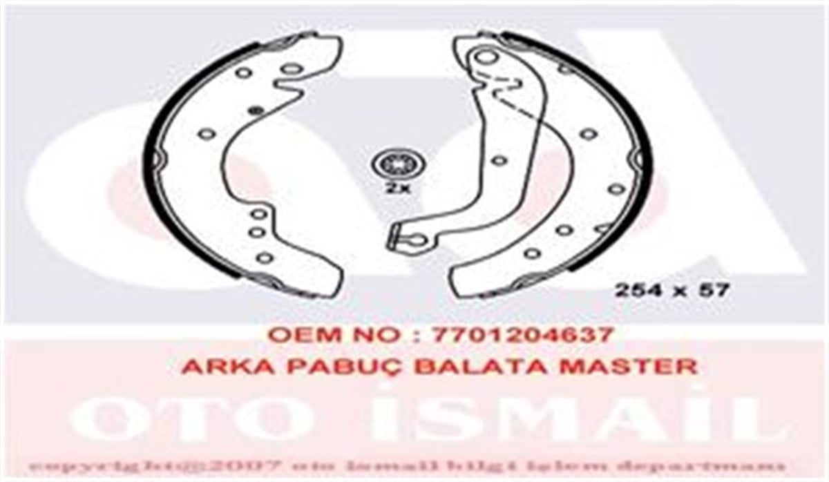 MOVANOARKA PABUÇ BALATA MASTER-MOVANO-DUCATO 89-98 VALEO 562631VALEOVALEO 562631