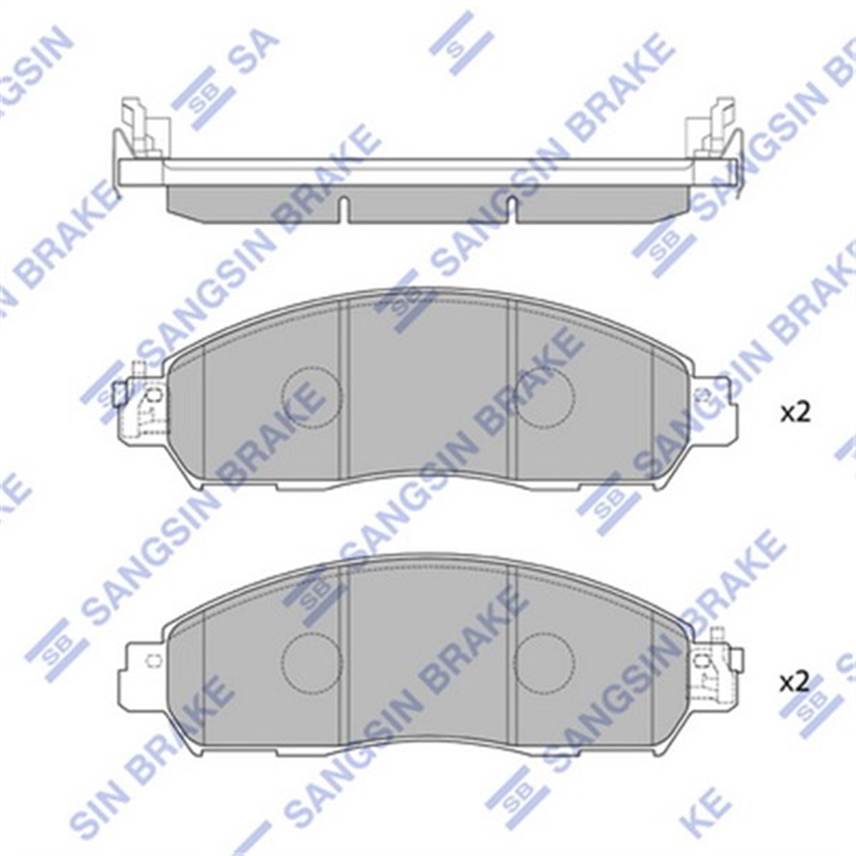 NAVARAÖN BALATA NISSAN NP300 NAVARA PICK-UP 2.3DCI 15 SANGSIN SP4080SANGSINSANGSIN SP4080