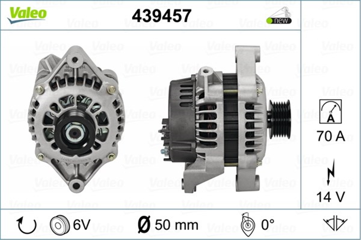 OPELALTERNATÖR OPEL VALEO 439457VALEOVALEO 439457