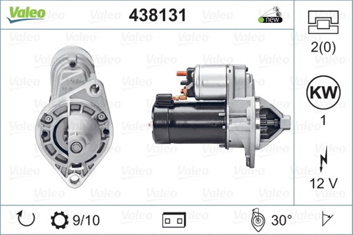 OPELMARŞ MOTORU OPEL VALEO 438131VALEOVALEO 438131