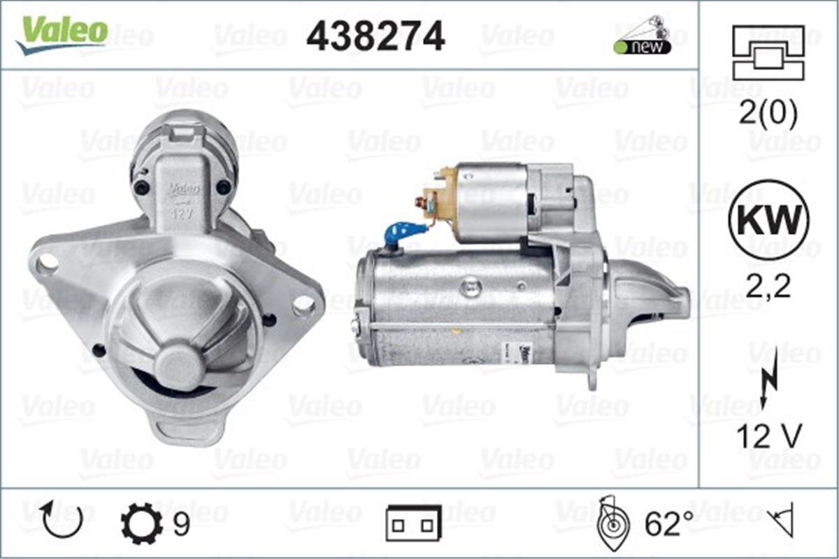 OPELMARŞ MOTORU OPEL VALEO 438274VALEOVALEO 438274