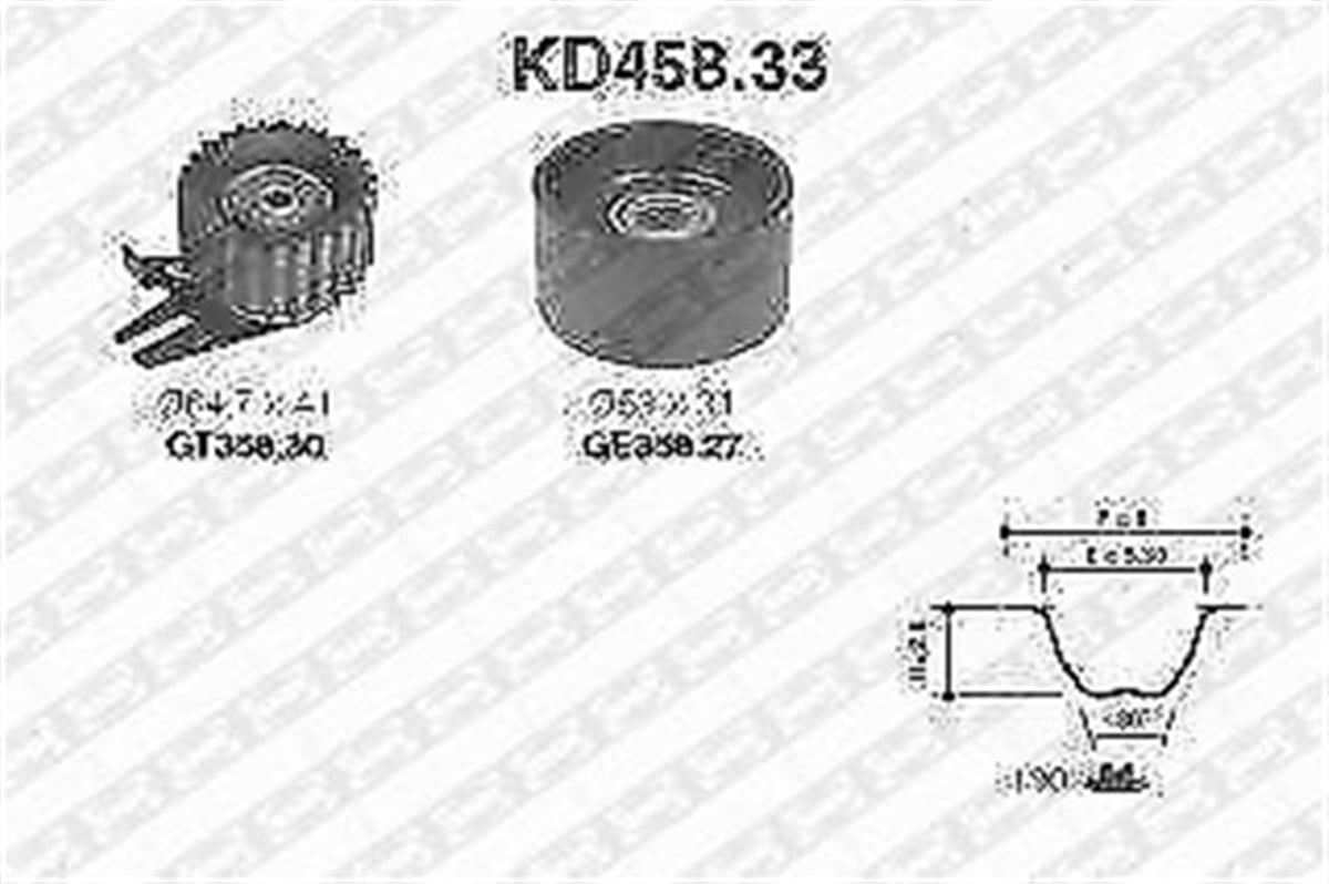 PALIOEKSANTRİK GERGİ KİTİ 190X240 DOBLO-BRAVO-BRAVA-MARE-PALIO 1.9D-1.9JTD-ASTRA H-VECTRA C SNR KD45833SNRSNR KD45833